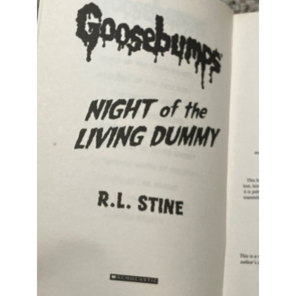 Goosebumps "Night Of The Living Dummy" By R.L. Stine 2015 Paperback Book - Picture 4 of 13